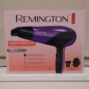 Remington Damage Protection Ceramic Hair Dryer, Ionic, 1875 Watts, Purple